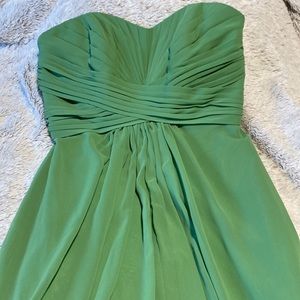 Chiffon strapless green gown *Never worn*